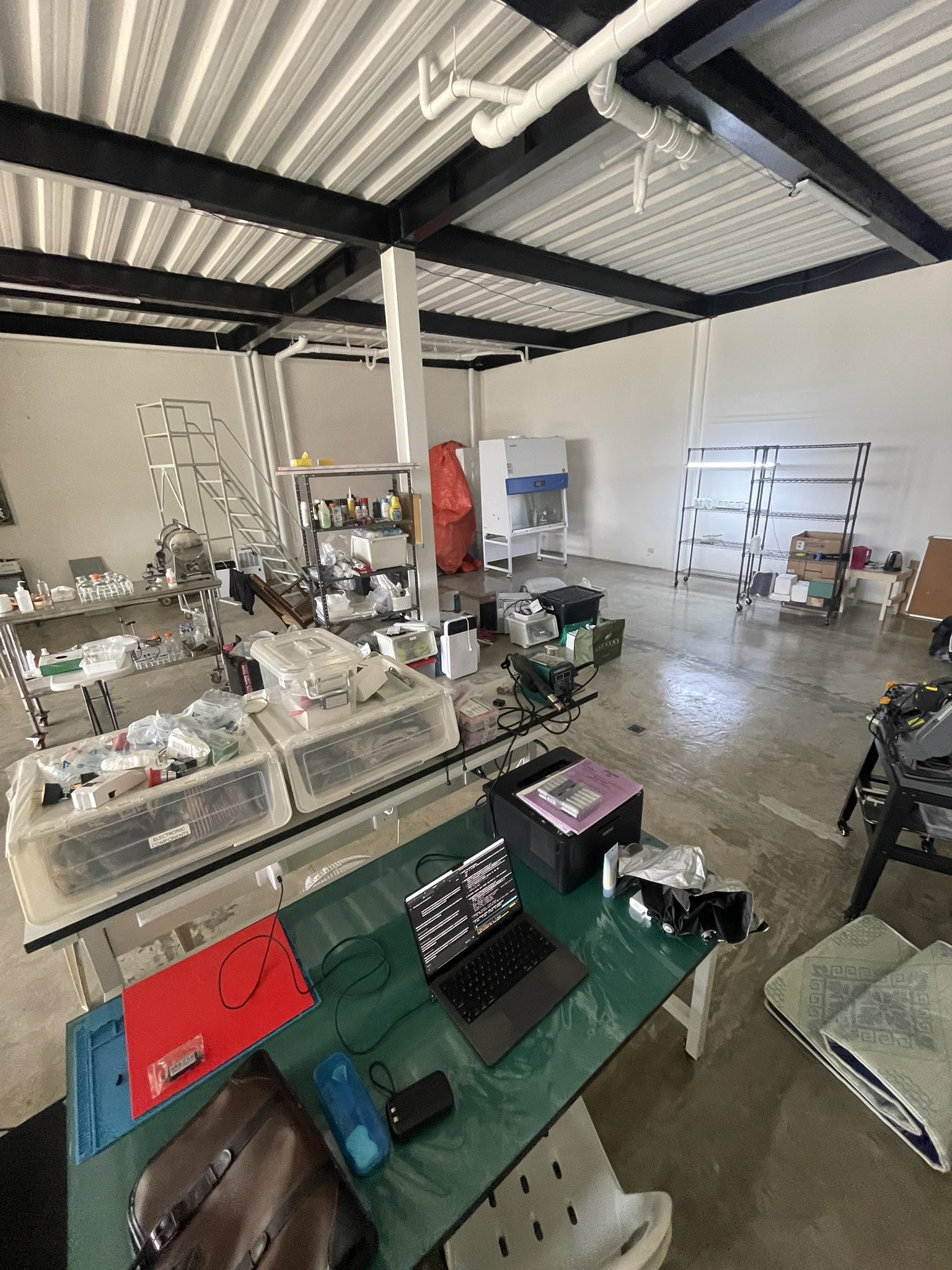 A lab interior with equipment and workbenches, shared in my post about exploring the hard sciences